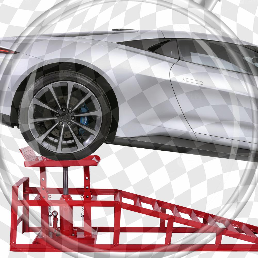 Hydraulic Car Lift - 2Pcs Hydraulic Vehicle Repair Ramp 5