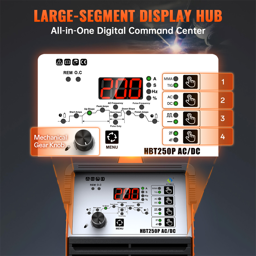 Tig Welder Machine - HITBOX 200A 6 in 1 HF