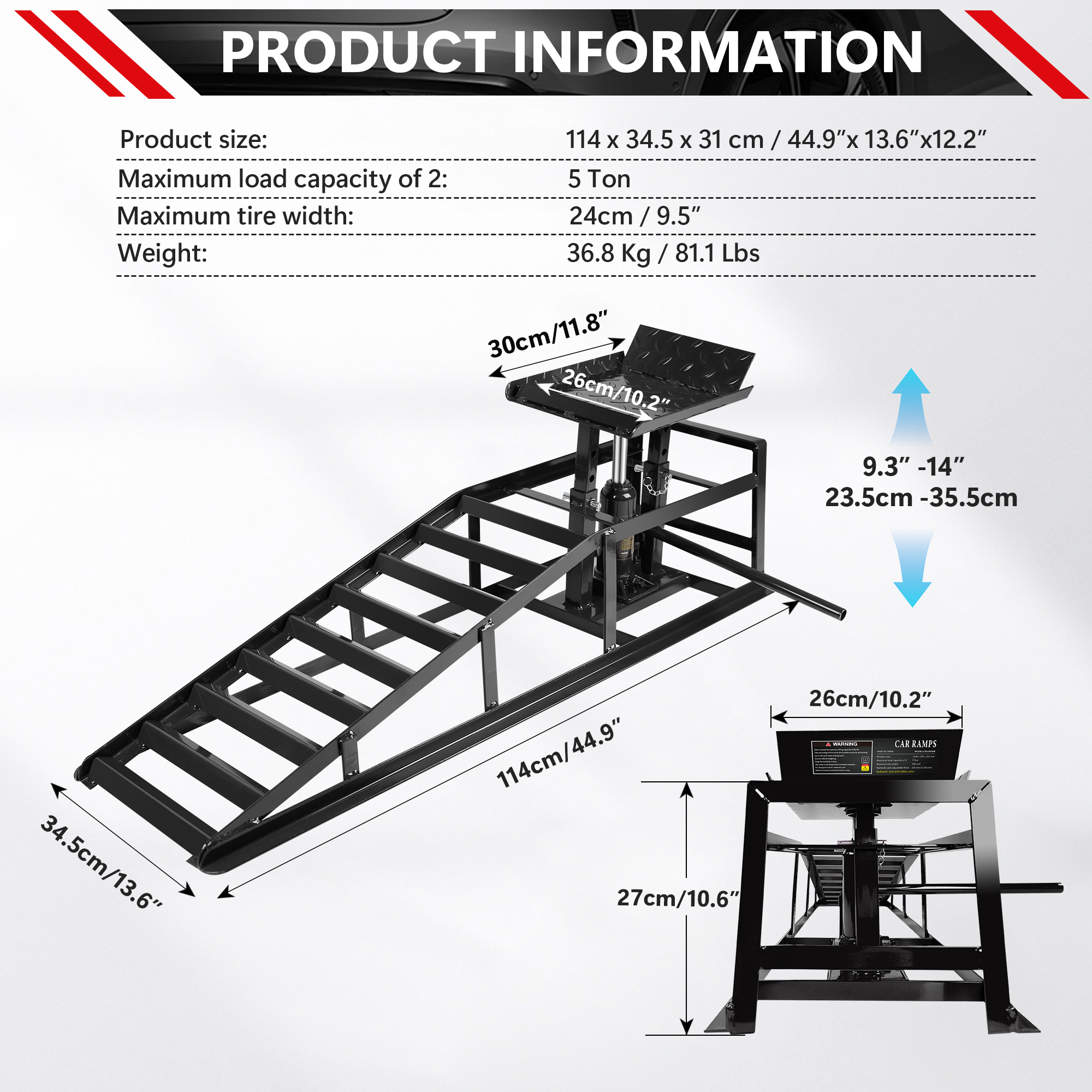 Truck Service Ramps Lifts, 2pc - Hydraulic Car Lift recension och pris