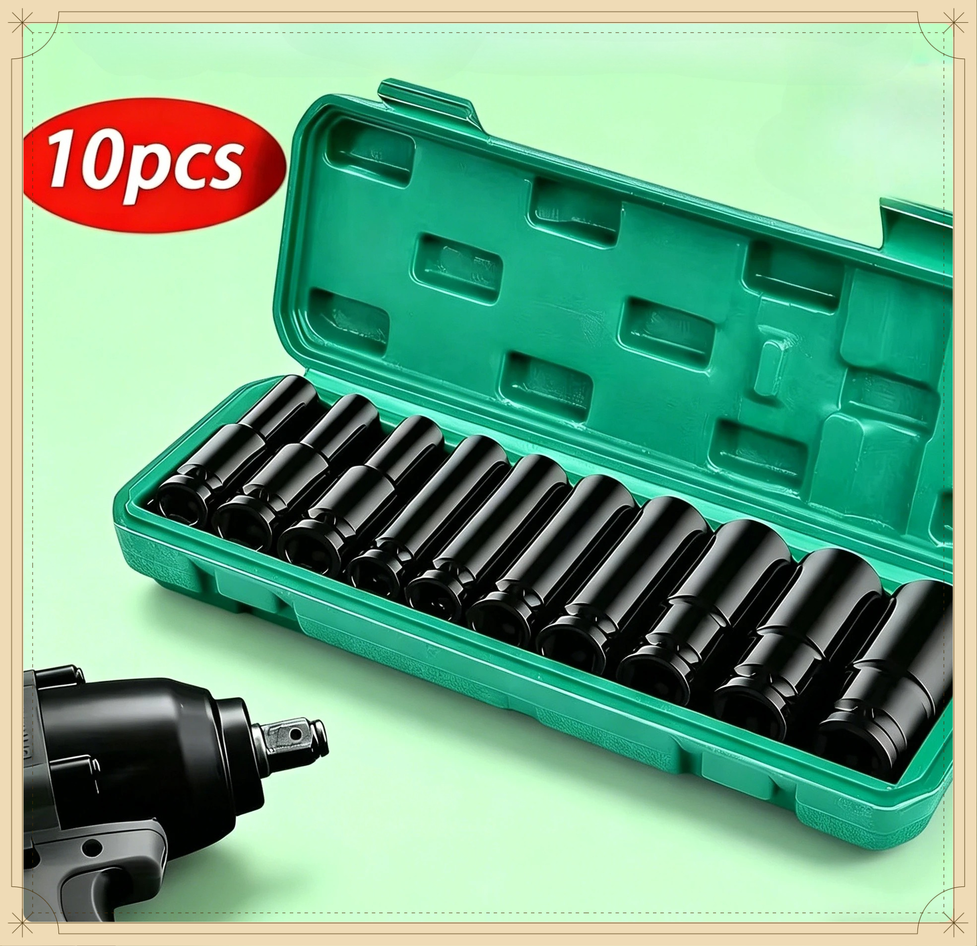 10PCS Metric Impact Socket Wre - Pneumatic Impact Wrench recension och pris