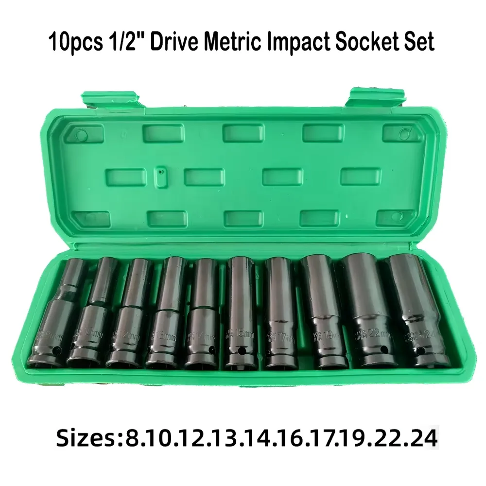 10PCS Metric Impact Socket Wre - Pneumatic Impact Wrench recension och pris