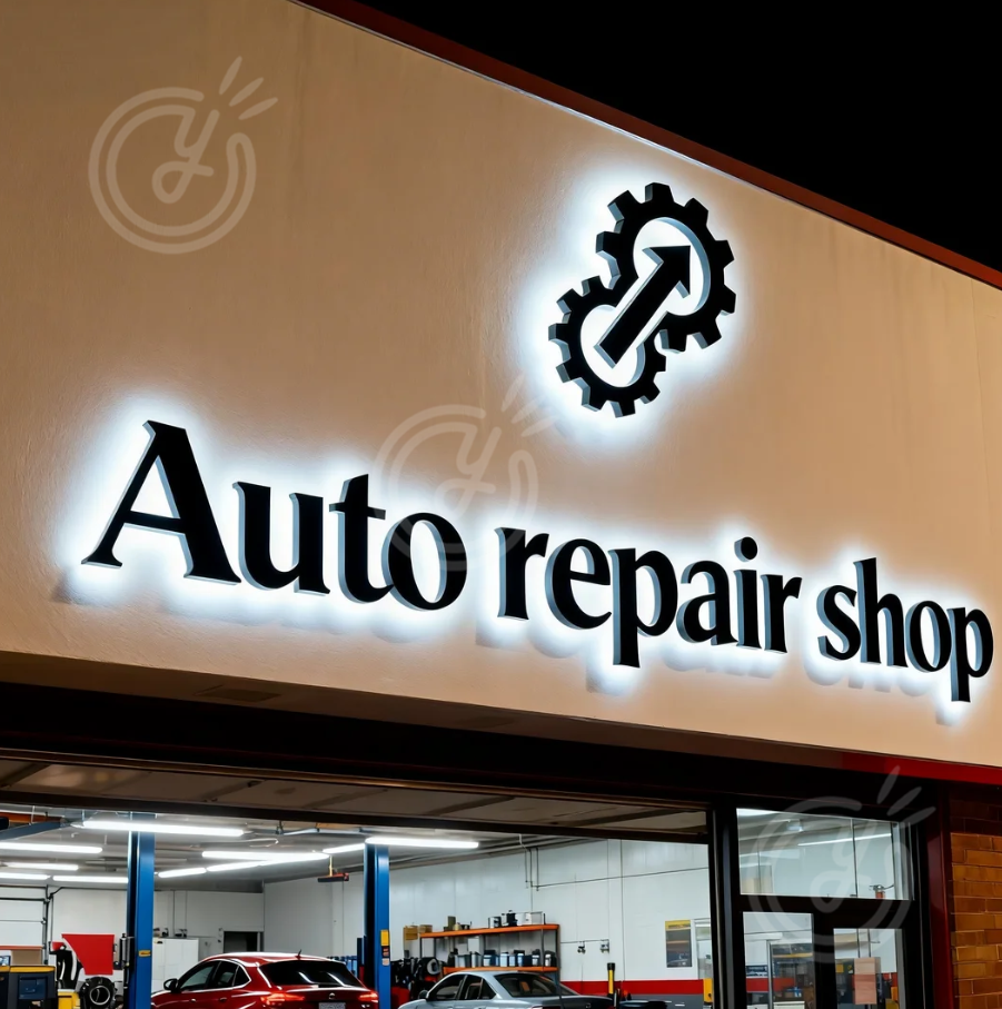 Auto Repair Shop Custom 3D Met - Auto Repair Shop Logo recension och pris